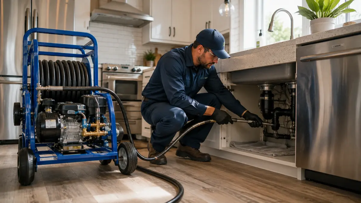 Kitchen Drain Hydro Jetting in Pearblossom